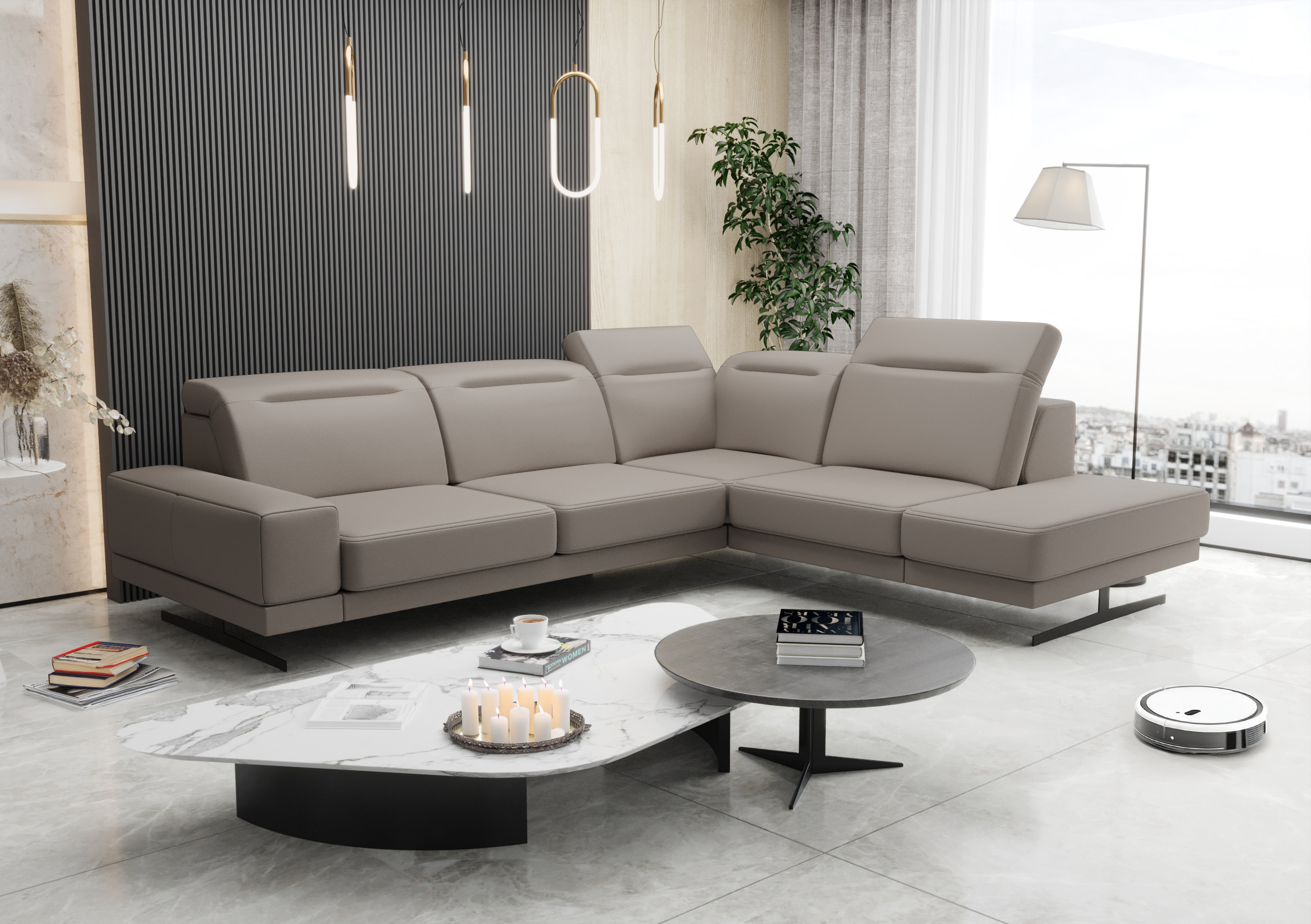 Fiore Ecksofa Echtleder